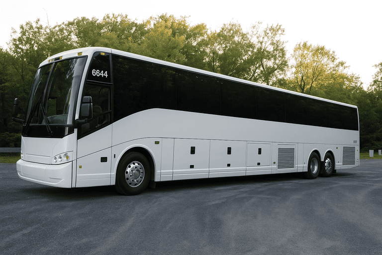 exterior of Charter Bus Rental South Jordan coach bus