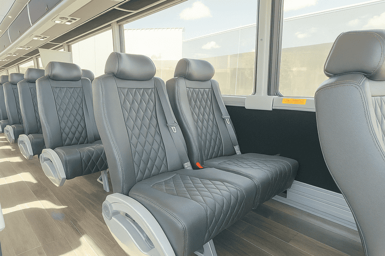 interior of Charter Bus Rental South Jordan charter bus